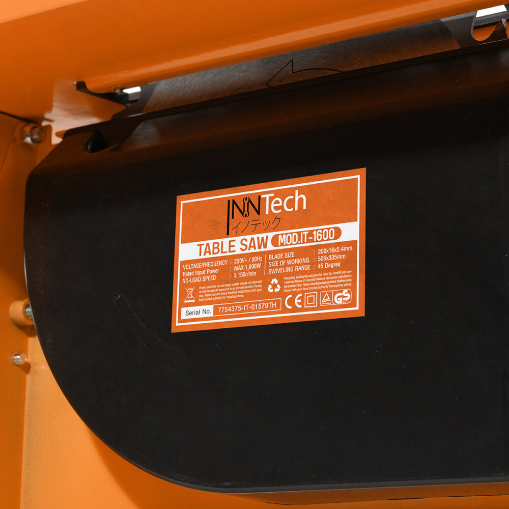 โต๊ะเลื่อยวงเดือน InnTech รุ่น TS-1600 8 นิ้ว 1,600 วัตต์